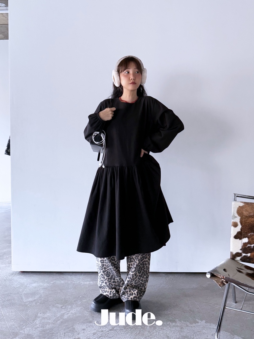 HEYJUDE東大門㊣直郵女裝新款推薦時尚25秋冬真品休閑連衣裙HEYJUDE連衣裙