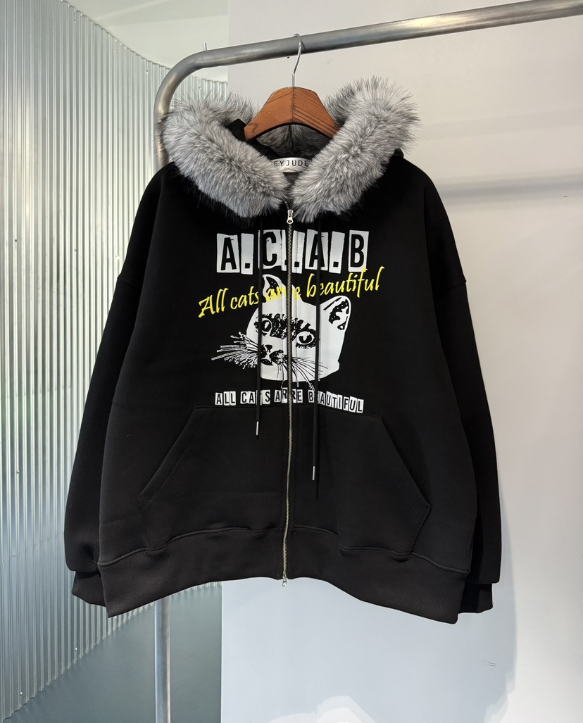 HEYJUDE東大門㊣實拍女士新款真品時尚人氣休閑夾克連帽拉鏈衫HEYJUDE夾克圖色2