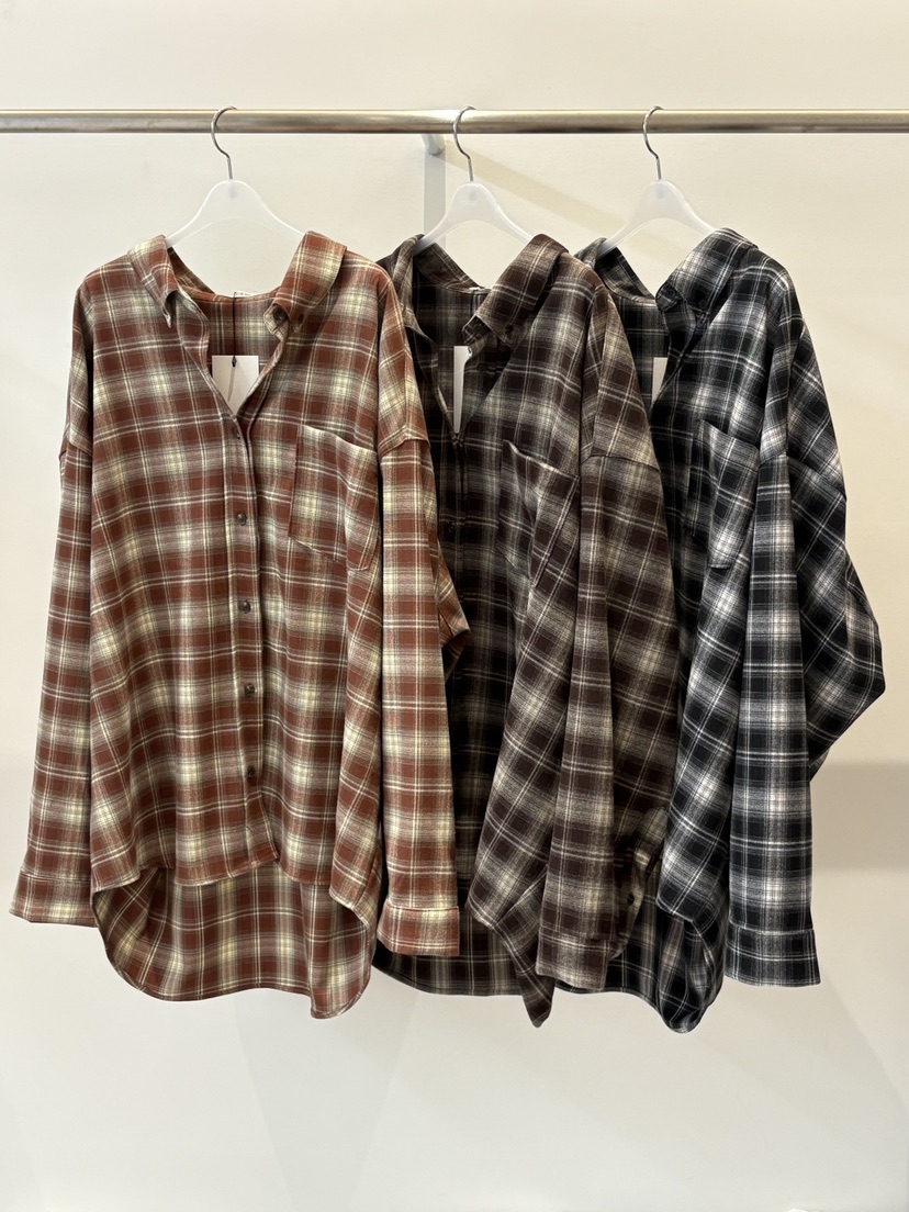 THERE東大門㊣直郵女裝新品熱賣25秋冬時尚推薦襯衫蕾絲衫格子THERE襯衫/蕾絲衫