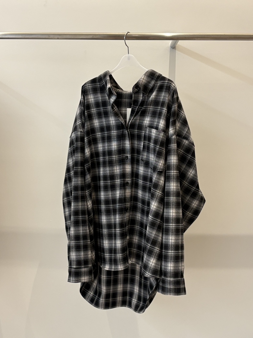 THERE東大門㊣直郵女裝新品熱賣25秋冬時尚推薦襯衫蕾絲衫格子THERE襯衫/蕾絲衫圖色2