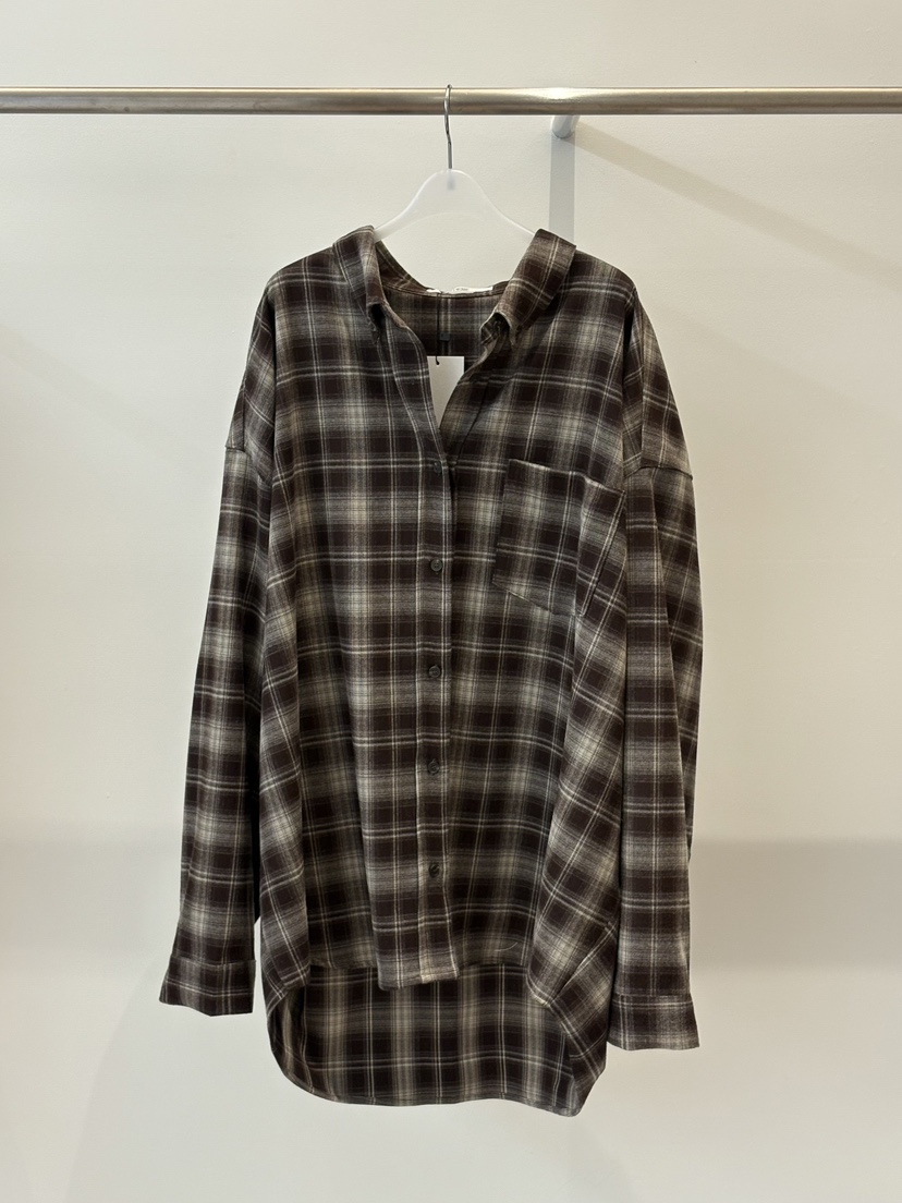 THERE東大門㊣直郵女裝新品熱賣25秋冬時尚推薦襯衫蕾絲衫格子THERE襯衫/蕾絲衫圖色3