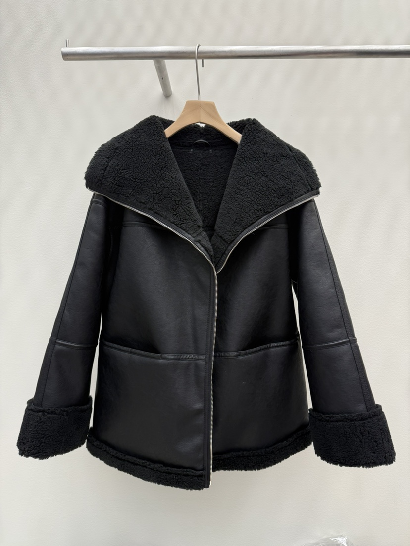 EOOB/LAMEREI東大門㊣直郵女士新品時尚真品熱賣夾克羊毛高領EOOB/LAMEREI夾克圖色2