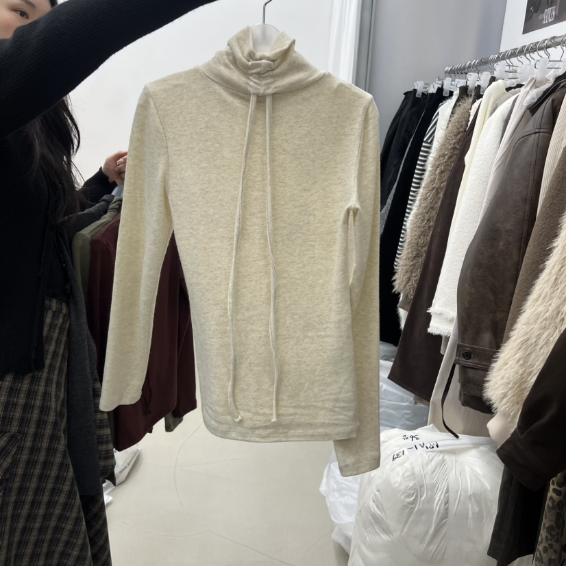 STAINLESS韓國代購㊣女裝新品熱賣職業推薦人氣長袖T恤高領STAINLESS長袖T恤