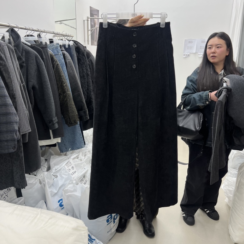 STAINLESS東大門㊣代購女士新品職業時尚推薦25秋冬休閑褲絲絨褲STAINLESS休閑褲圖色2