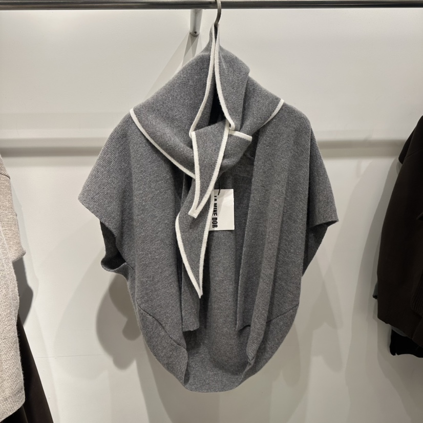 LAMINEDOR東大門㊣實拍女士新款25秋冬職業人氣針織衫含圍巾LA MINE DOR針織衫圖色2