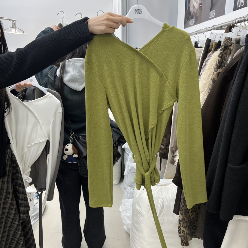 STAINLESS韓國直郵㊣女士新款休閑推薦25秋冬人氣長袖T恤連帽STAINLESS長袖T恤圖色3