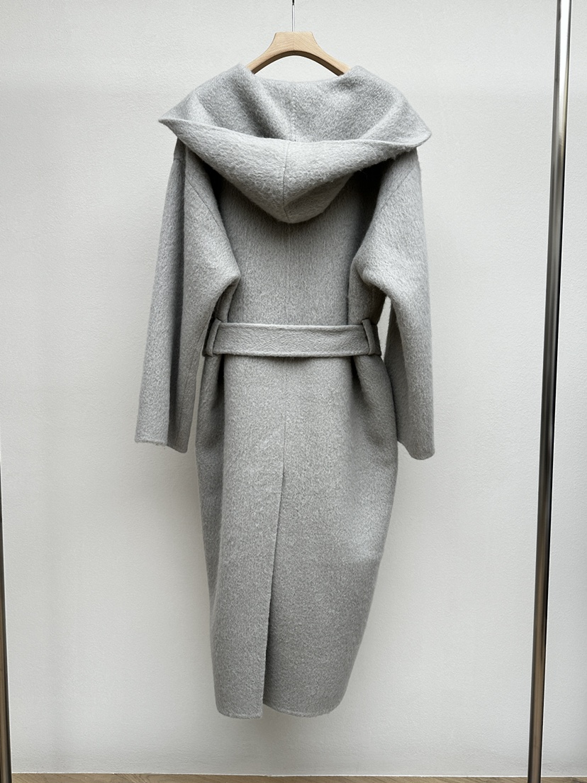 EFFERVESCENT韓國代購㊣女士新品真品中長款大衣含腰帶兜帽evc/effervescent中長款大衣