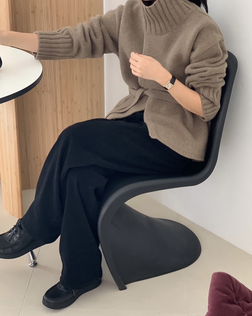 REGULARLY/PLACOR東大門㊣直郵女士新品人氣職業針織衫腰帶REGULARLY/PLACOR針織衫