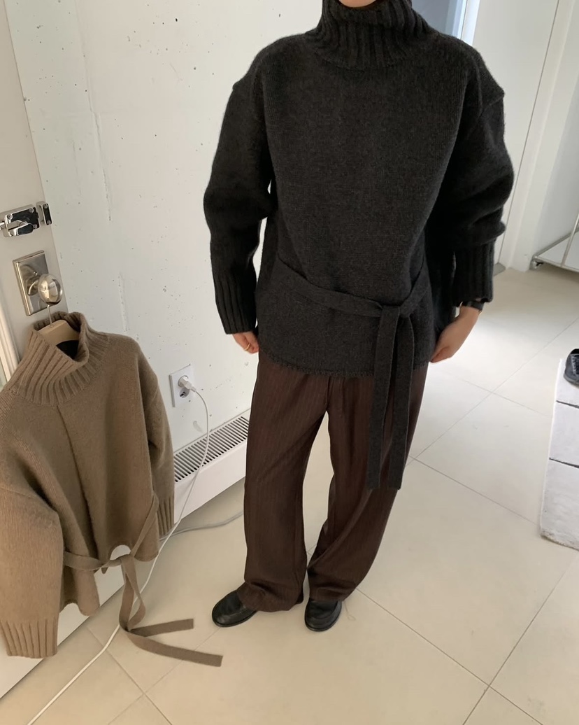 REGULARLY/PLACOR東大門㊣直郵女士新品人氣職業針織衫腰帶REGULARLY/PLACOR針織衫