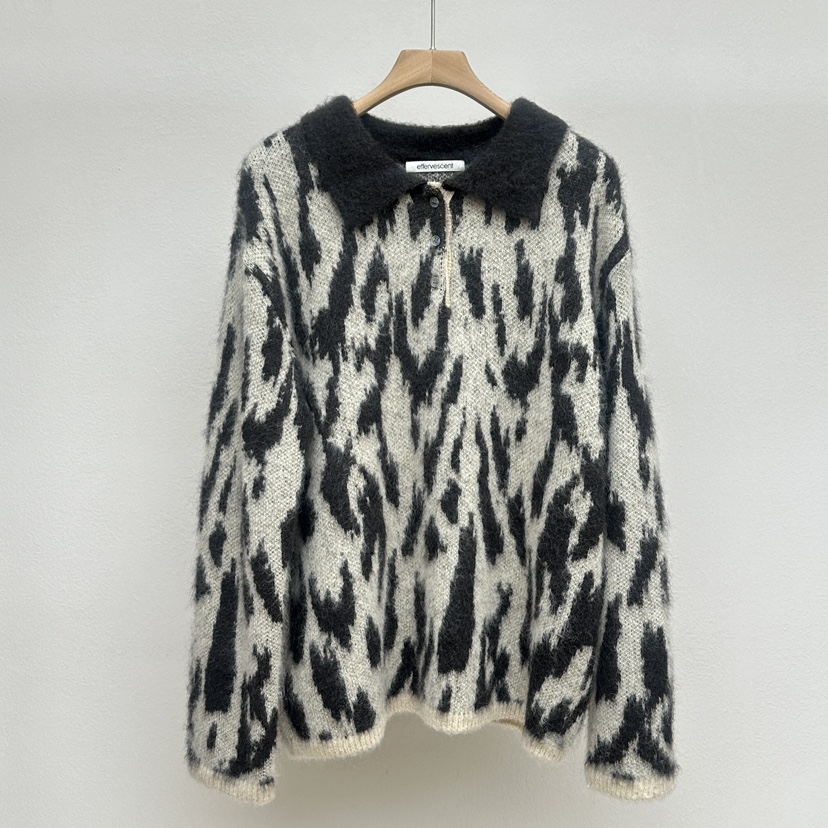 EFFERVESCENT東大門㊣實拍女裝新款熱賣25秋冬針織衫馬海毛evc/effervescent針織衫圖色1