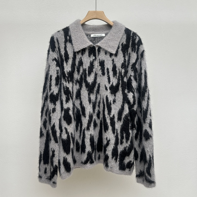 EFFERVESCENT東大門㊣實拍女裝新款熱賣25秋冬針織衫馬海毛evc/effervescent針織衫圖色2