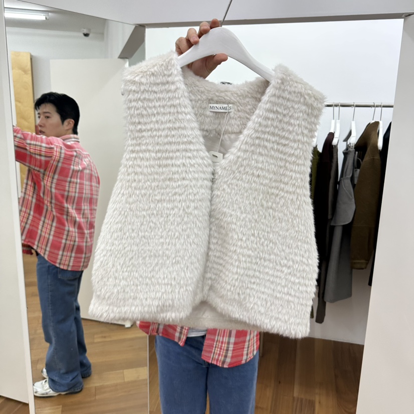 MYNAMEIS東大門㊣實拍女士新款推薦25秋冬職業休閑人氣馬甲MYNAMEIS馬甲圖色1