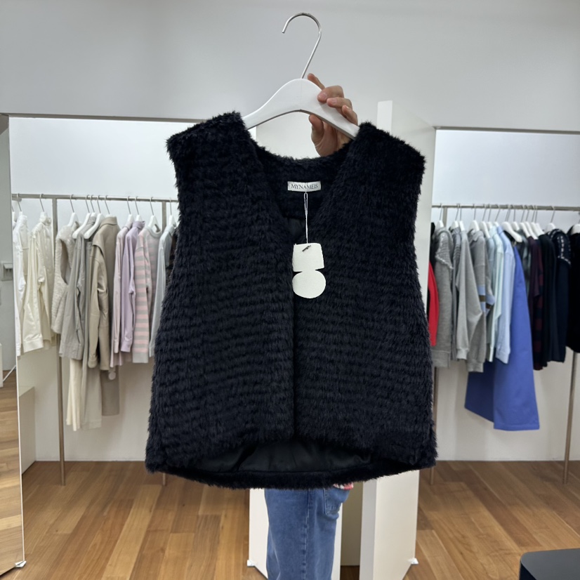 MYNAMEIS東大門㊣實拍女士新款推薦25秋冬職業休閑人氣馬甲MYNAMEIS馬甲圖色2