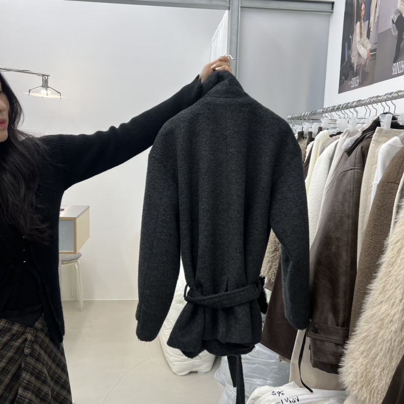 STAINLESS東大門㊣實拍女裝新品職業時尚25秋冬短款大衣羊毛STAINLESS短款大衣