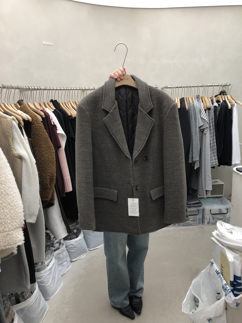 MURR東大門㊣實拍女士新款職業休閑真品25秋冬熱賣夾克羊毛MURR夾克圖色1