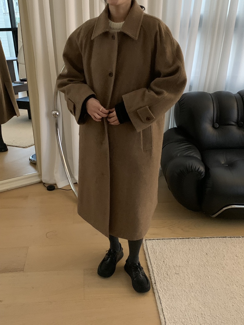 REGULARLY/PLACOR東大門㊣代購女裝新品25秋冬中長款大衣插肩REGULARLY/PLACOR中長款大衣