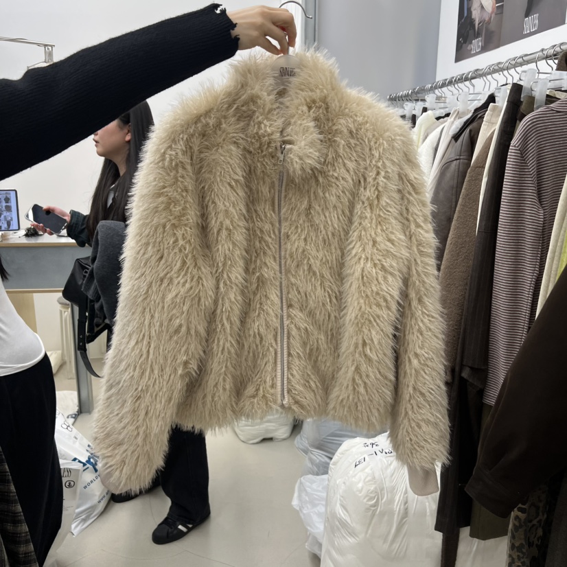 STAINLESS韓國代購㊣女裝新品職業推薦25秋冬時尚真品短款大衣STAINLESS短款大衣圖色1