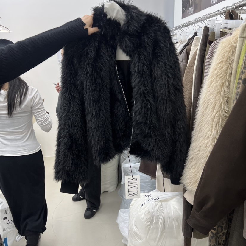 STAINLESS韓國代購㊣女裝新品職業推薦25秋冬時尚真品短款大衣STAINLESS短款大衣圖色2