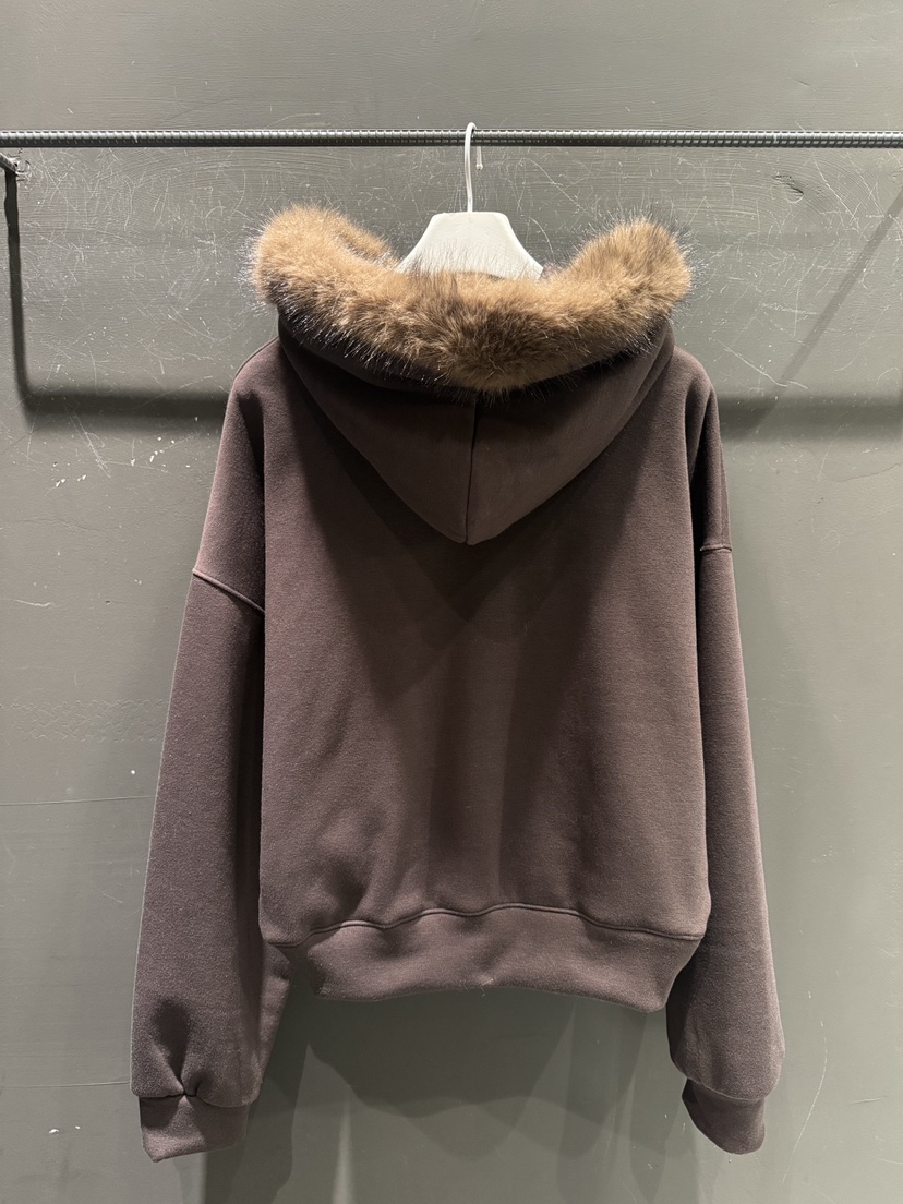 GATELESS韓國代購㊣女裝新品職業真品時尚夾克連帽拉鏈衫貂皮GATELESS夾克