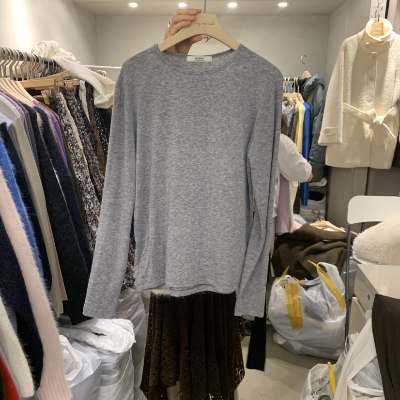 LOGROAD東大門㊣直郵女裝新款熱賣職業25秋冬推薦休閑長袖T恤LOG ROAD長袖T恤圖色3