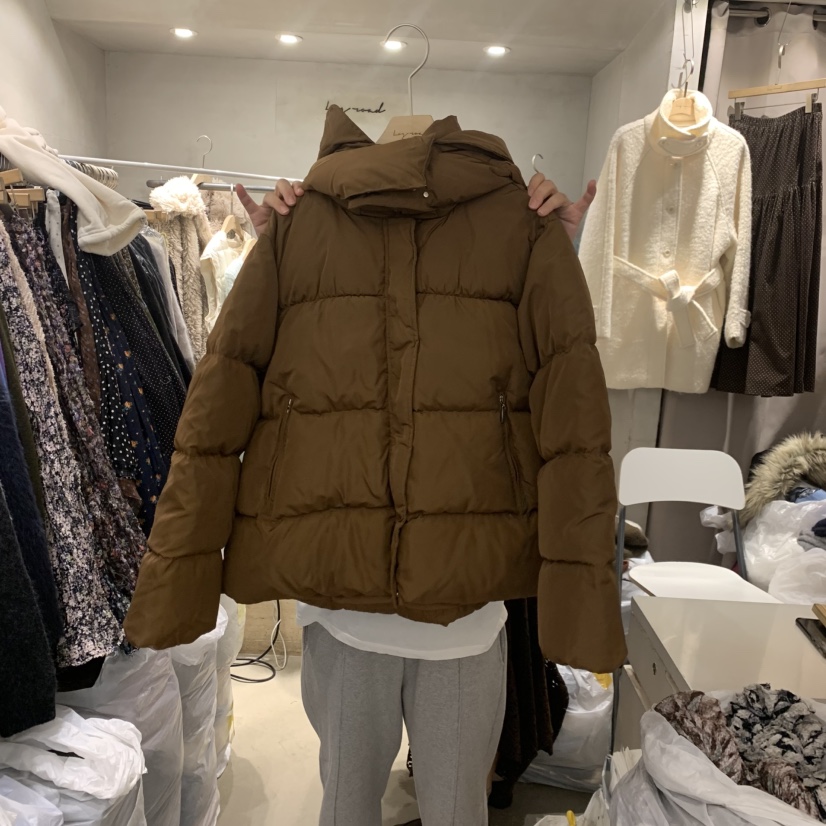 LOGROAD東大門㊣直郵女士新品休閑熱賣人氣短款羽絨服連帽鴨絨LOG ROAD短款羽絨服圖色2