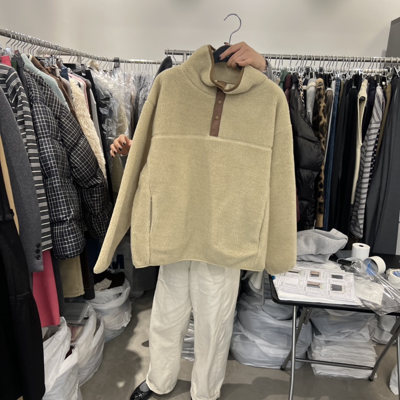 THE SECOND GROW東大門㊣實拍女裝新品熱賣25秋冬衛衣羊毛拉鏈THE SECOND GROW衛衣圖色1