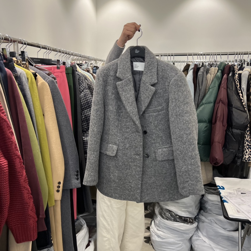 THE SECOND GROW東大門㊣實拍女裝新款真品休閑夾克羊駝毛THE SECOND GROW夾克圖色1