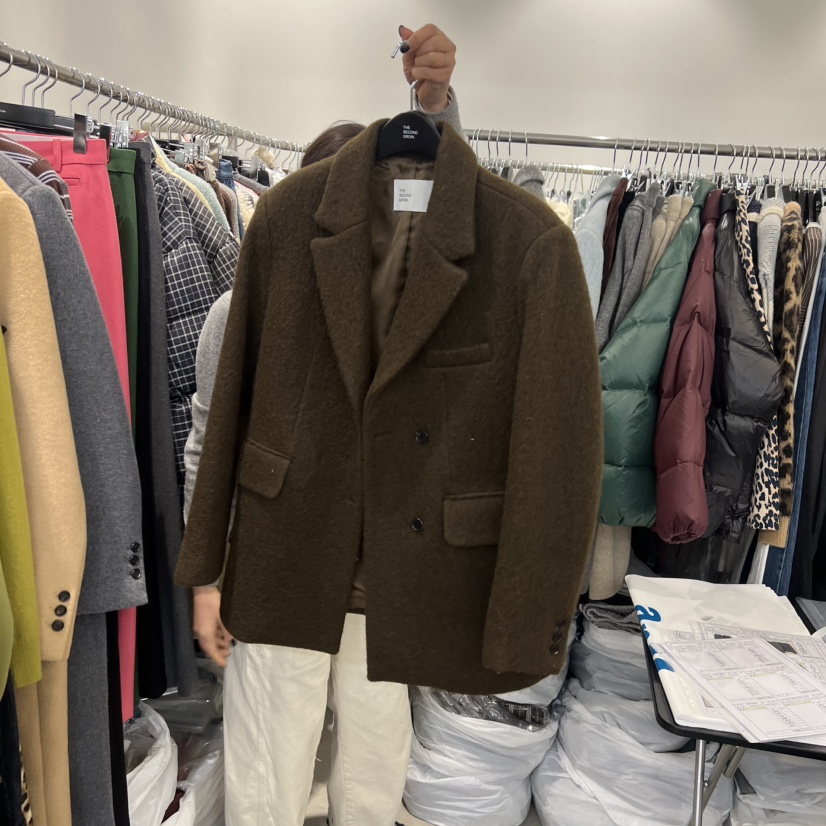 THE SECOND GROW東大門㊣實拍女裝新款真品休閑夾克羊駝毛THE SECOND GROW夾克圖色2