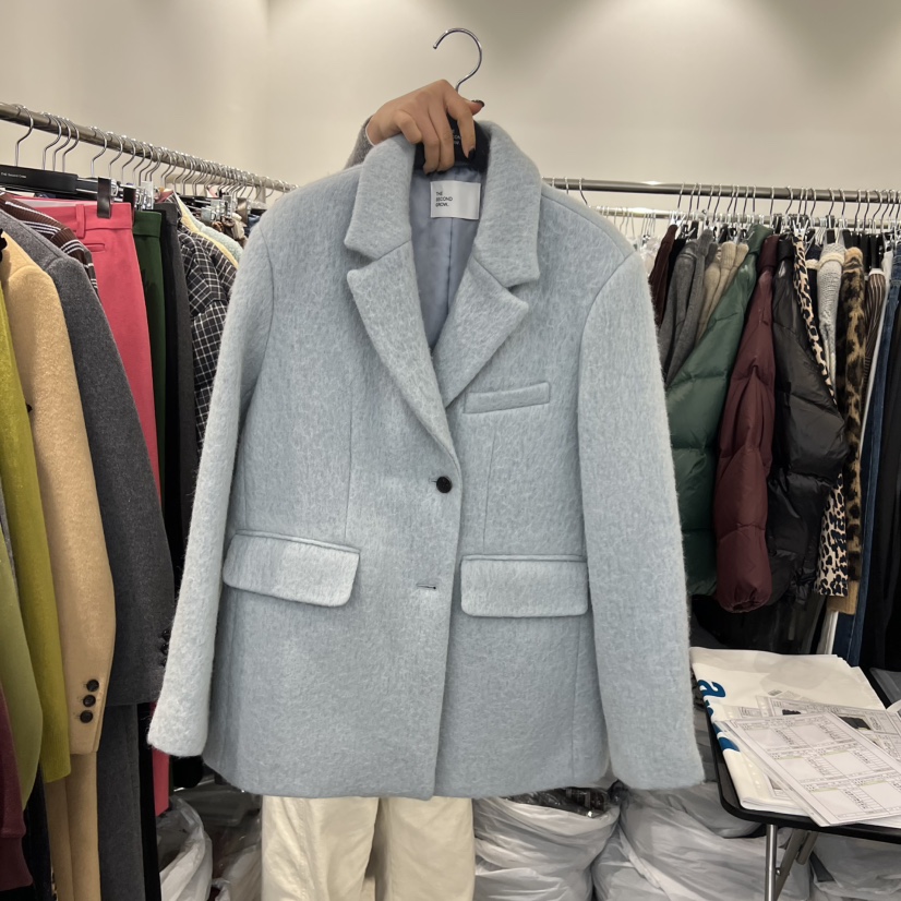 THE SECOND GROW東大門㊣實拍女裝新款真品休閑夾克羊駝毛THE SECOND GROW夾克圖色3