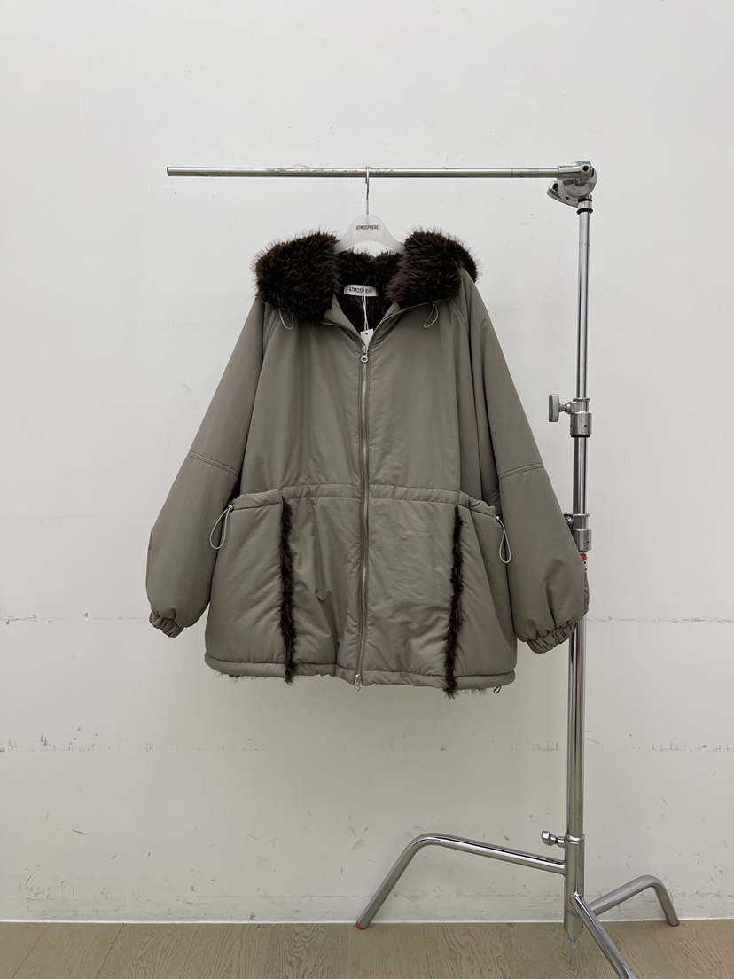 ATMOSPHERE東大門㊣代購女裝新品休閑時尚職業25秋冬夾克連帽衫ATMOSPHERE/BLING夾克圖色2