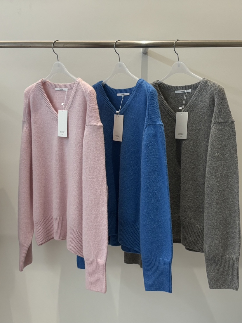 THERE韓國直郵㊣女士新品推薦休閑時尚25秋冬職業人氣針織衫THERE針織衫