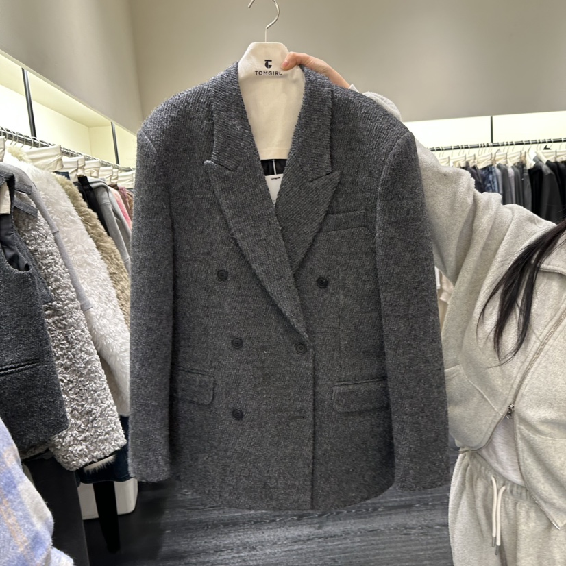 TOMGIRL東大門㊣實拍女裝新款真品時尚25秋冬職業推薦休閑夾克TOMGIRL夾克圖色2