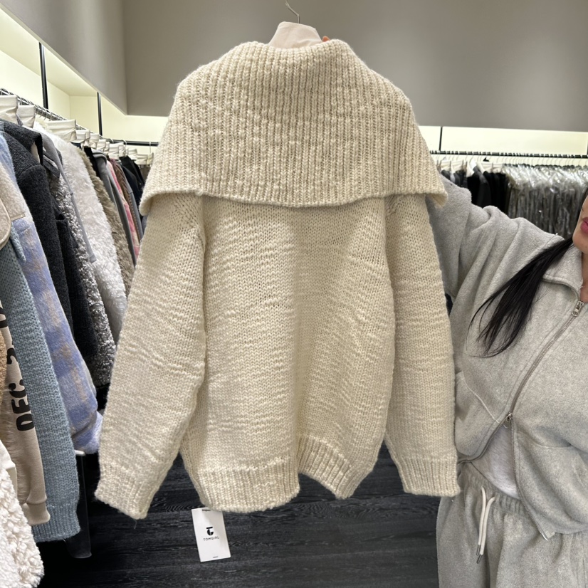 TOMGIRL韓國代購㊣女裝新品真品人氣推薦休閑針織衫披肩開衫TOMGIRL針織衫