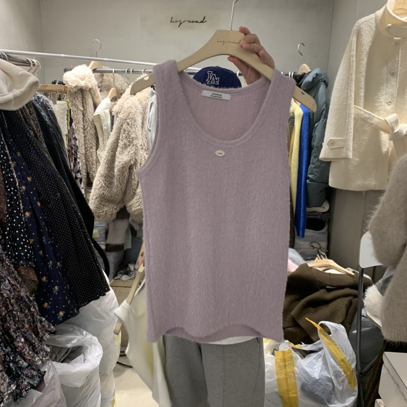 LOGROAD韓國直郵㊣女裝新款25秋冬時尚職業推薦熱賣吊帶背心LOG ROAD吊帶/背心圖色2