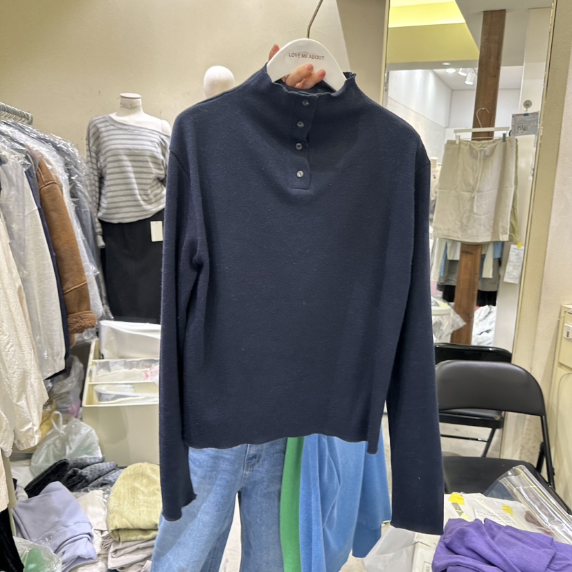 REFLAT東大門㊣實拍女裝新品時尚推薦人氣休閑真品職業長袖T恤REFLAT長袖T恤圖色3深藍色