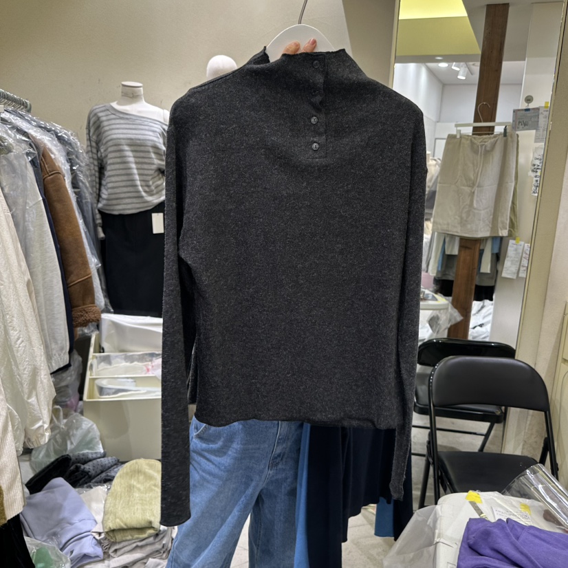 REFLAT東大門㊣實拍女裝新品時尚推薦人氣休閑真品職業長袖T恤REFLAT長袖T恤圖色4墨色