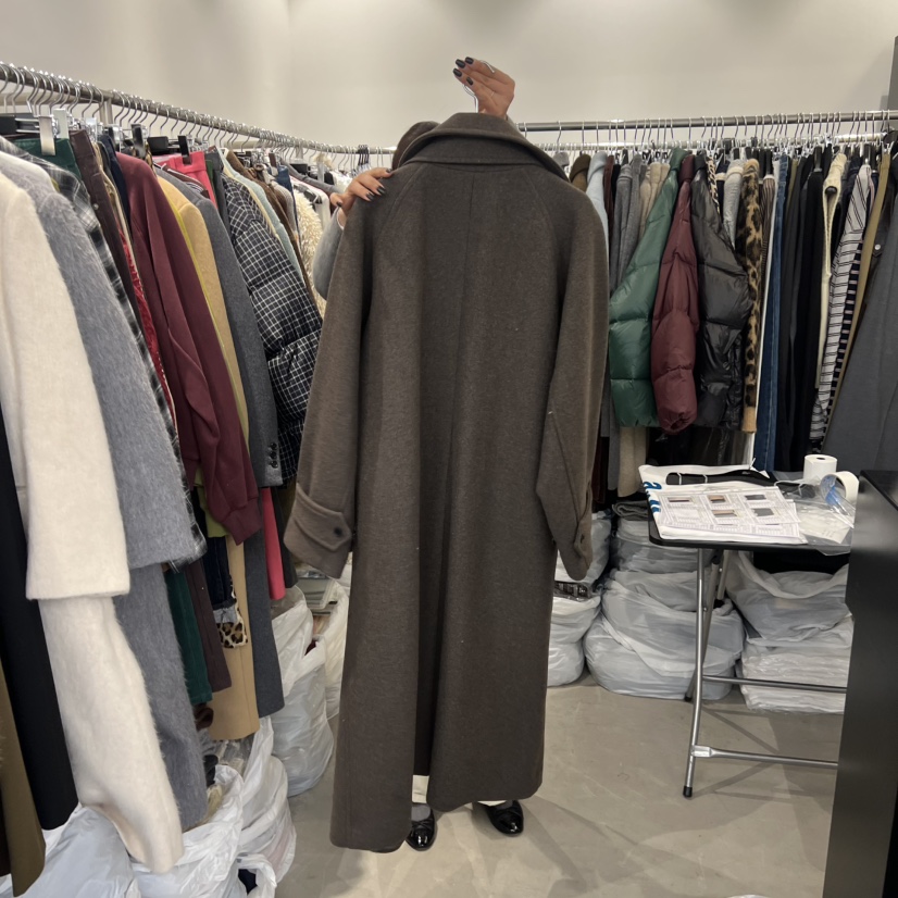 THE SECOND GROW東大門㊣實拍女裝新品人氣中長款大衣含腰帶THE SECOND GROW中長款大衣