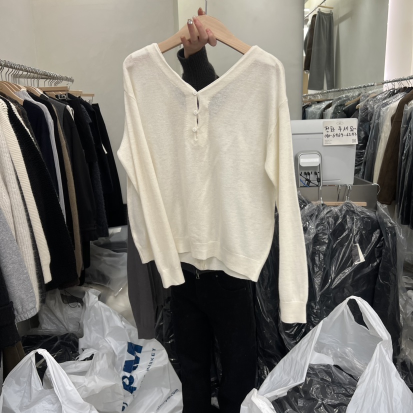 TAKE YOUE TIME東大門㊣代購女裝新款人氣針織衫雙V領開衫TAKE YOUE TIME針織衫