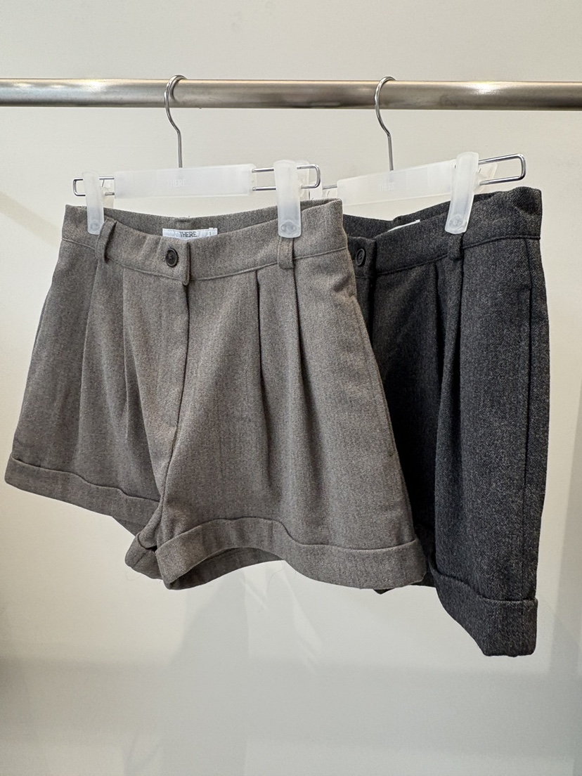 THERE韓國代購㊣女士新款25秋冬人氣熱賣休閑真品推薦時尚短褲THERE短褲