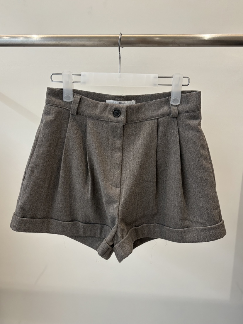 THERE韓國代購㊣女士新款25秋冬人氣熱賣休閑真品推薦時尚短褲THERE短褲圖色1