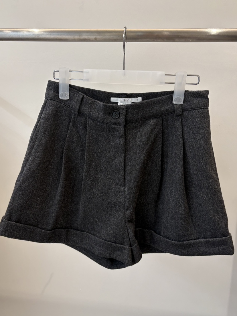 THERE韓國代購㊣女士新款25秋冬人氣熱賣休閑真品推薦時尚短褲THERE短褲圖色2