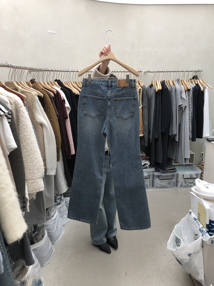 MURR韓國直郵㊣女裝新款休閑真品25秋冬推薦人氣時尚牛仔褲MURR牛仔褲