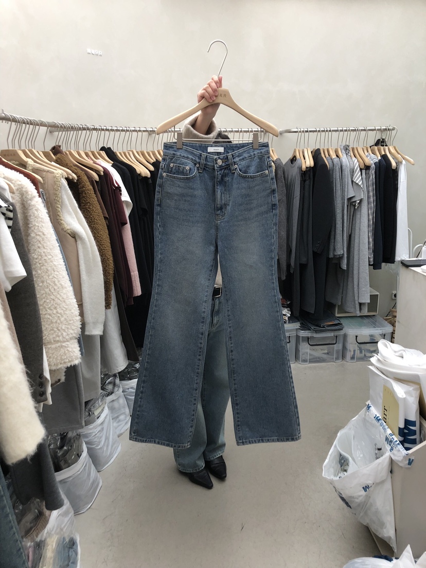 MURR韓國直郵㊣女裝新款休閑真品25秋冬推薦人氣時尚牛仔褲MURR牛仔褲圖色1