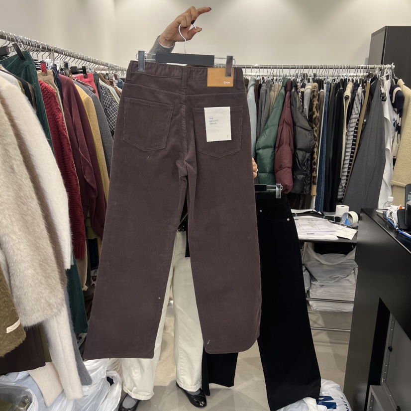 THE SECOND GROW東大門㊣代購女裝新品人氣休閑休閑褲燈芯絨THE SECOND GROW休閑褲