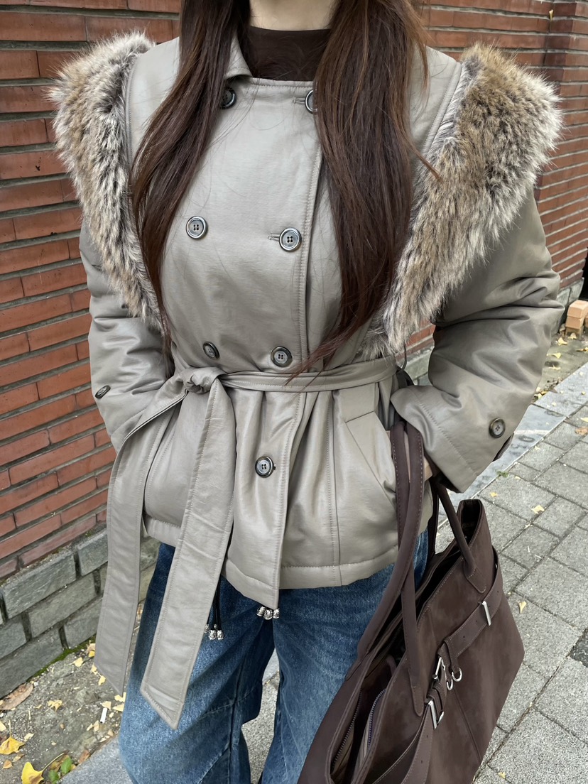 JOURNEY韓國代購㊣女裝新品真品25秋冬推薦熱賣時尚夾克皮草JOURNEY夾克