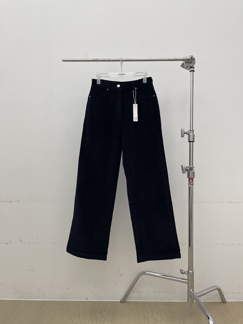 ATMOSPHERE韓國代購㊣女裝新品真品25秋冬職業推薦休閑休閑褲ATMOSPHERE/BLING休閑褲圖色2藏藍