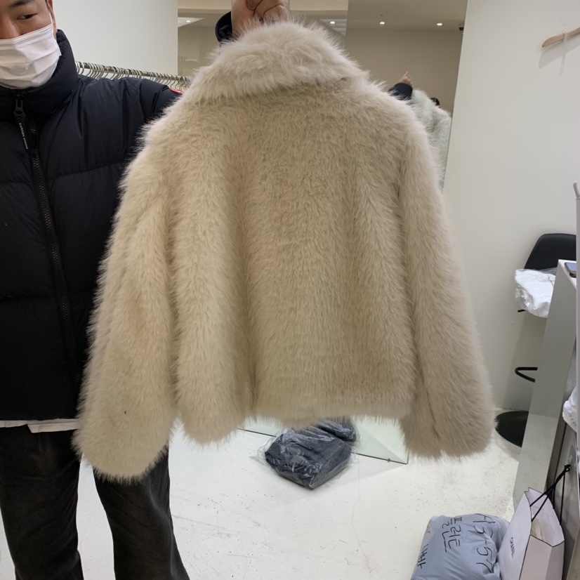 FLAUNT東大門㊣代購女士新品職業推薦人氣熱賣短款大衣狐貍FLAUNT短款大衣