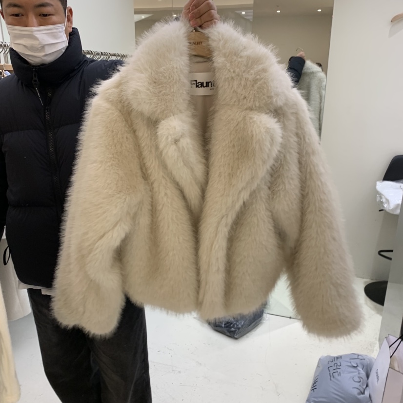 FLAUNT東大門㊣代購女士新品職業推薦人氣熱賣短款大衣狐貍FLAUNT短款大衣圖色2