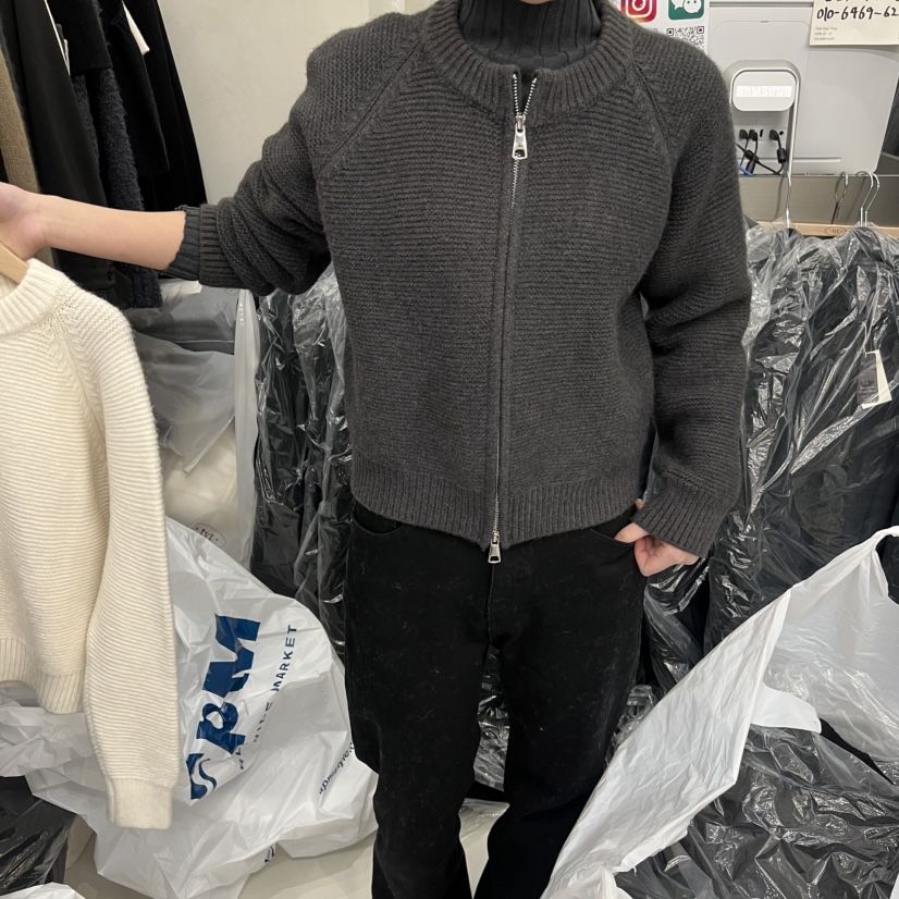 TAKE YOUE TIME東大門㊣直郵女裝新款時尚毛衣羊毛針織拉鏈TAKE YOUE TIME毛衣圖色1