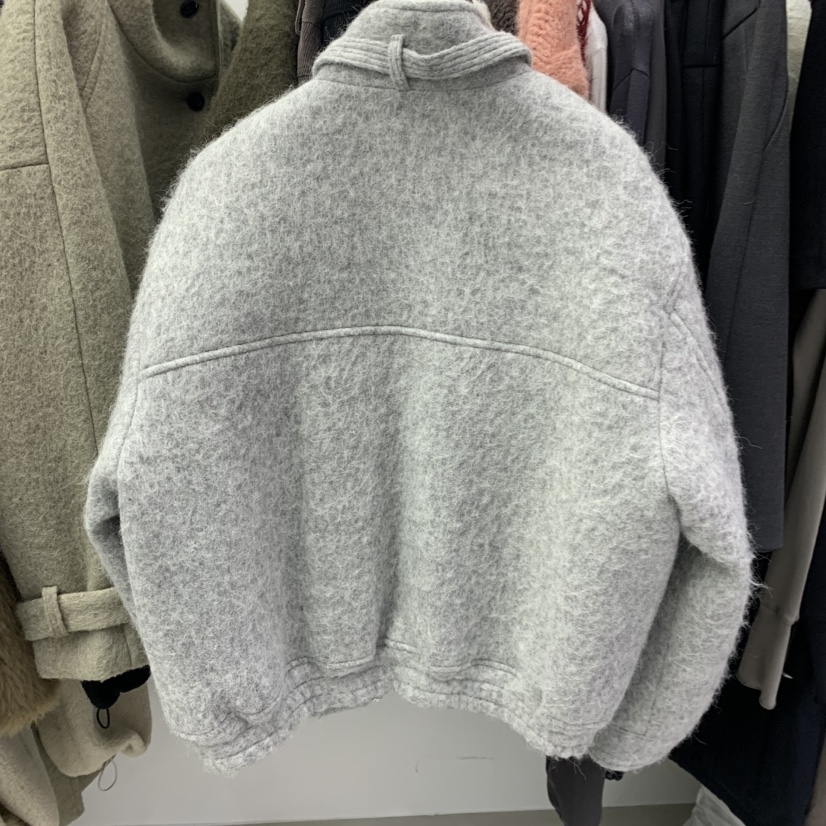 PADO東大門㊣代購女裝新品休閑職業25秋冬短款大衣含脖帶高領PADO短款大衣